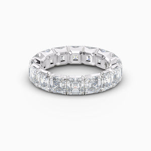 Chunky Asscher Eternity Band in White Gold