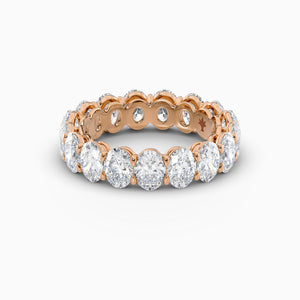 Chunky Oval Eternity Band in Rose Gold