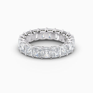 Chunky Radiant Eternity Band in White Gold