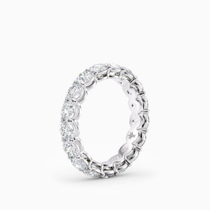 Chunky Round Eternity Band in White Gold
