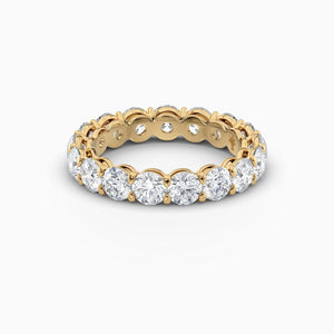 Chunky Round Eternity Band in Yellow Gold