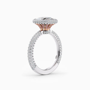 Cushion Infinity-Halo™ Engagement Ring with Three-Row Micropavé