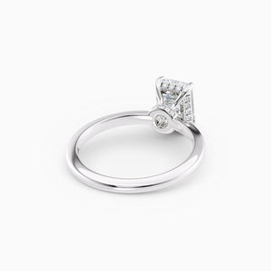 Dainty-Band Emerald-Cut Solitaire Engagement Ring