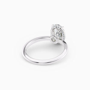 Dainty-Band Oval Solitaire Engagement Ring