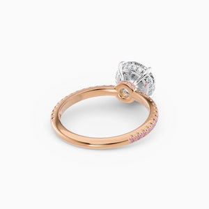 Dainty-Band Solitaire Engagement Ring with One-Row Scalloped Setting