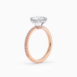 Dainty-Band Solitaire Engagement Ring with One-Row Scalloped Setting