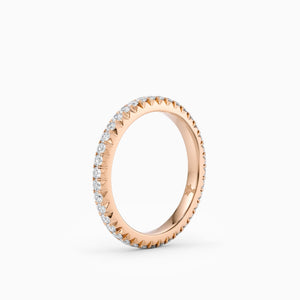 French-Cut Eternity Band in Rose Gold - 2.2mm