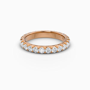 French-Cut Eternity Band in Rose Gold - 3.2mm