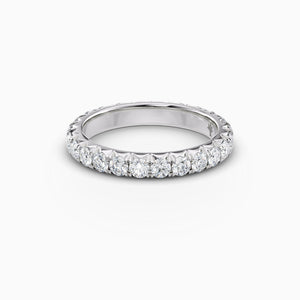 French-Cut Eternity Band in White Gold - 3.2mm