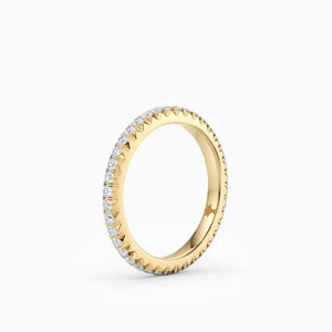 French-Cut Eternity Band in Yellow Gold - 2.2mm