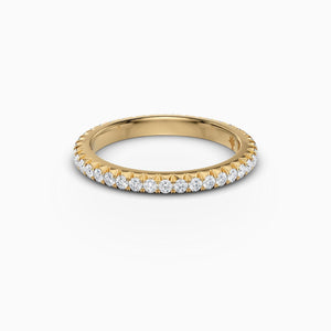 French-Cut Eternity Band in Yellow Gold - 2.2mm