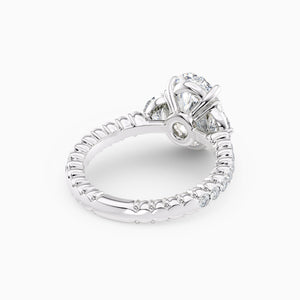 Ovolo™ Oval and Half-Moon Three-Stone Engagement Ring