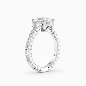 Ovolo™ Oval and Half-Moon Three-Stone Engagement Ring