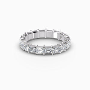 Ovolo™ Emerald-Cut East-West Band in White Gold