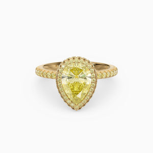 Pear Infinity-Halo™ Engagement Ring with French-Cut Setting