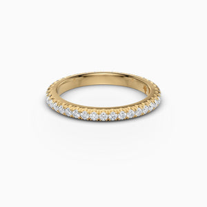 Scalloped Eternity Band in Yellow Gold - 2.2mm