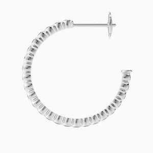 Ovolo™ Hoops in White Gold